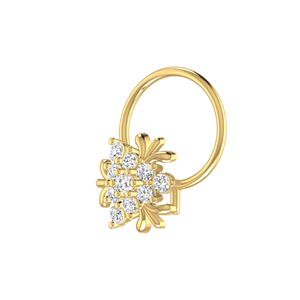 AJRETAIL - Pinza para la Nariz con Diamante Natural de 0.09 Quilates, Corte Brillante Redondo, Forma de Flor, Color HI, Claridad VS-SI, para Joyería - Product Image 4