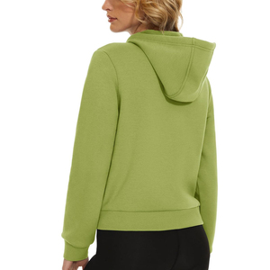 Soft Fabric Women's <b>Clothing</b> Zipper Up Cropped Hoodies OEM ODM Manufacturer Plain Dyed Sportswear Fleece Hooded Jacket Women - Product Image 4