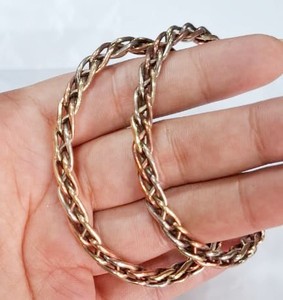 Pulsera de moda de diamante de corte brillante clásico unisex 3 metales (perla de cobre de latón) brazalete curativo para fiestas de boda - Product Image 6