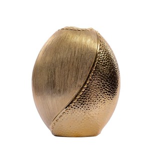 Vases à fleurs en métal doré texturé, faits à la main, en aluminium, finition or, pour la décoration intérieure, cadeau de mariage ou de table, vente en gros - Product Image 1