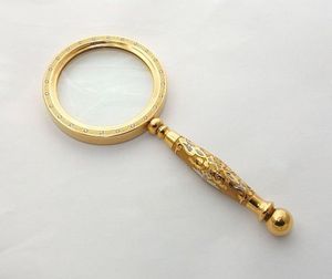 Loupe en métal finition laiton avec long manche pour la lecture de petits caractères, l'inspection de bijoux et la collection d'antiquités - Product Image 4