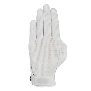 Gant de golf pour homme en cuir Cabretta de qualité supérieure, maille perforée respirante, ajustement doux et rafraîchissant, sangle réglable, main gauche, blanc - Product Image 1