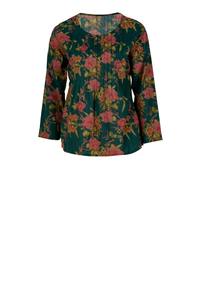 เสื้อผู้หญิงลายดอกไม้ผ้าฝ้ายคุณภาพเยี่ยม น้ำหนักเบา ระบายอากาศได้ดี แขนสั้น เหมาะสำหรับฤดูร้อน มีจำหน่ายในราคาพิเศษ - Product Image 3