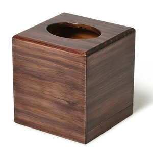 Fabricación de Cajas de Madera para Pañuelos, Caja de Almacenamiento de Madera Moderna de Alta Calidad con Logotipo Personalizado, Portapañuelos - Product Image 3