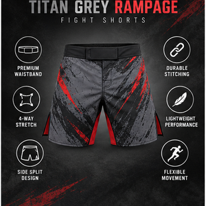 Shorts de combat MMA monochromes personnalisés, shorts de grappling, fabricant OEM ODM, vêtements de sport sublimés pour l'entraînement - Product Image 6