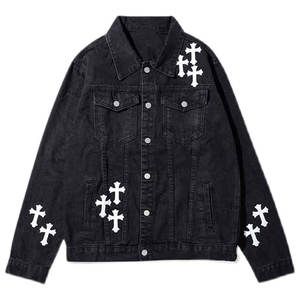 Chaqueta Unisex con Capucha de Lona y Mezclilla, Logotipo Frontal, Ecológica, Transpirable, Moderna, Informal, Tejido de Primera Calidad, Ajuste Cómodo, Invierno - Product Image 1