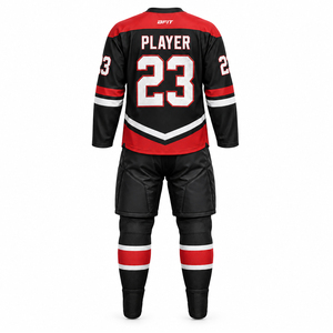 Conjunto de Uniforme de Hockey sobre Hielo Personalizado para Hombre – Jersey, Pantalones y Calcetines Sublimados con Logotipo y Número Personalizados - Product Image 3