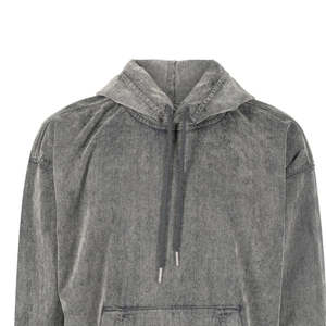 Sudadera con Capucha para Hombre, Lavado Ácido, Dobladillo en Contraste, Corte Regular, Estilo Urbano, 100% Algodón, Moda Otoñal, Personalizable y al por Mayor OEM - Product Image 3