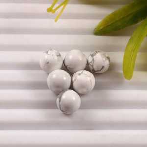 Lote al por mayor de esferas redondas lisas de howlita natural de 10 mm, piedras preciosas sueltas para la fabricación de joyas. - Product Image 1