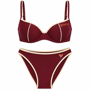 Women's <b>Sexy</b> Two-Piece <b>Bikini</b> <b>Set</b> with Pattern Front Logo Quick Dry Windproof Reversible Beachwear Swimwear - Product Image 3
