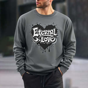 Sudadera Personalizada de Manga Larga para Hombre, 100% Poliéster, Cuello Redondo, Color Sólido, Estampado, para Otoño, Comercio Exterior - Product Image 6