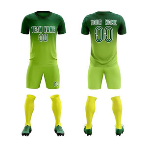Custom Sublimated Soccer Uniform Kit Blue Red Gradient V-Neck Short Sleeve Moisture Wicking Adult Unisex Teamwear - Product Image 2