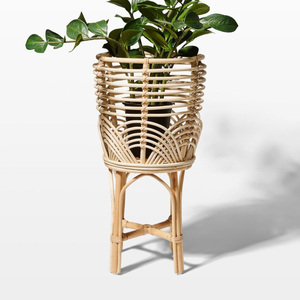 Support de plantes en rotin fait à la main, support de pot de fleurs, paniers de fleurs, décoration de jardin et de maison - Product Image 1
