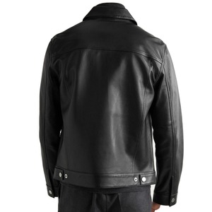 Chaqueta de Cuero de Cordero Negra para Hombre, Chaquetas de Cuero para Hombre, Abrigos de Cuero de Pakistán - Product Image 6