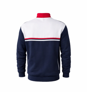 Conjunto Deportivo Color Block con Sudadera de Cierre de Cremallera y Pantalones, Manga Larga, Corte Regular, Otoño, Casual, Transpirable, Poliéster y Algodón - Product Image 4