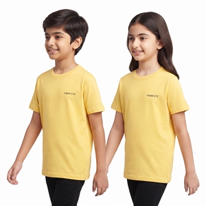 T-shirts basiques unisexes pour enfants, col rond, manches courtes, vêtements décontractés pour garçons et filles, vêtements OEM - Product Image 3