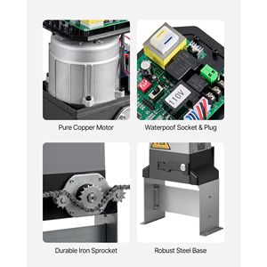 Motor Eléctrico de 1200W para Puertas Correderas, Apertura Automática por Cadena, para Puertas de hasta 65.6 pies/5732 lb, para Puertas de Nivel I - Product Image 6