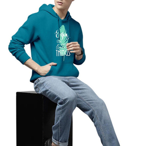 Sweat-shirts à capuche tendance pour hommes, décontractés, style Hip Hop Streetwear, en polaire unie, pull à capuche pour homme, vêtements pour hommes - Product Image 4