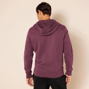 Sweat-shirt à capuche zippé pour homme, coupe classique, couleur unie, en polaire, veste décontractée avec poches, pour l'automne - Product Image 2