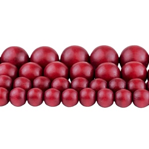 Perles en bois rouge, forme personnalisée et perles en bois colorées, façonnées et dimensionnées à la main, produit artisanal indien - Product Image 1