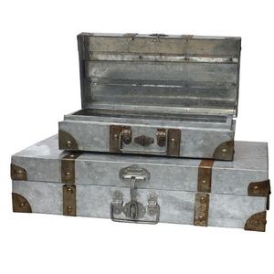 Baúl de Almacenamiento Rústico de Hierro Hecho a Mano, Acabado Antiguo, Mueble de Almacenamiento Multifuncional Grande para Decoración de Sala de Estar y Dormitorio - Product Image 3