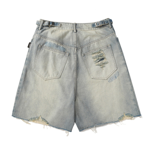 Shorts de mezclilla personalizados al por mayor, de cintura media, estilo casual urbano para verano, proveedores OEM de Pakistán, shorts de mezclilla desgastados para hombre - Product Image 3