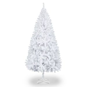 White 6 FT <b>Artificial</b> Christmas <b>Tree</b> with 800 <b>Branch</b> Tips and Durable Metal Stand - Product Image 1