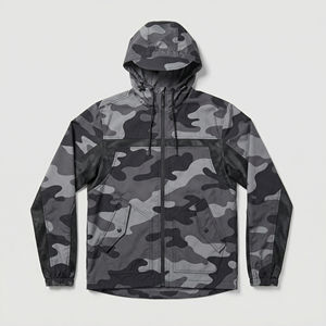 Veste coupe-vent camouflage |   Veste imperméable légère à capuche pour sports de plein air coupe-vent |   Logo personnalisé OEM disponible - Product Image 2