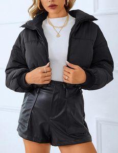 Blousons Bomber Matelassés Homme 2026 2027 à Capuche Unie, Coupe Courte, Personnalisables, Patchwork, Hiver, avec Capuche Amovible et Doublure en Coton - Product Image 2