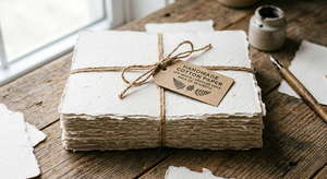 Papel de Algodón Hecho a Mano con Borde Decorativo de 150 GSM A2 para Acuarela, Caligrafía, Libre de Ácido, Ecológico, Proveedor OEM - Product Image 6