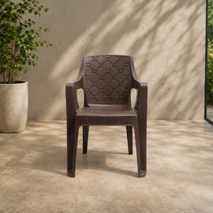SUMO LOTUS CHEX SEMI VIRGIN TRADITIONAL <b>STACKABLE</b> PLASTIC ARROW BACK HOME FURNITURE OFFICE LIVING ROOM <b>CHAIR</b> - Product Image 2