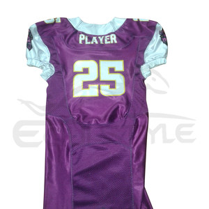Tenues de football américain à séchage rapide, ensemble maillot col en V et short, lettres imprimées, grandes tailles, fournisseur de vêtements de sport, uniforme athlétique - Product Image 2
