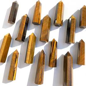 Tour en cristal poli de haute qualité, pointe en œil de tigre, pierre de guérison, pointe en œil de tigre pour la décoration de la maison - Product Image 3