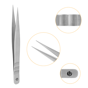 Eyelash Tweezers Thumb Handle Lash <b>Tools</b> Stainless Steel Anti-Magnetic Lightweight Durable Customization Available Stahlmann Pro - Product Image 4