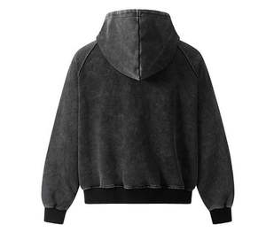 Sweat-shirts à capuche multi-zippés en molleton 100 % coton de haute qualité, best-sellers, personnalisables avec broderie et impression sérigraphiée, effet délavé pour hommes - Product Image 2