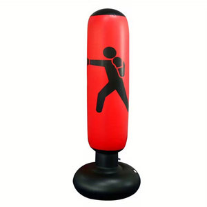 Custom Logo Heavy Punching Bag Durable PU Leather <b>Boxing</b> Bag Unfilled MMA Training Sandbag with Hanging Chain For Home Gym - Product Image 1