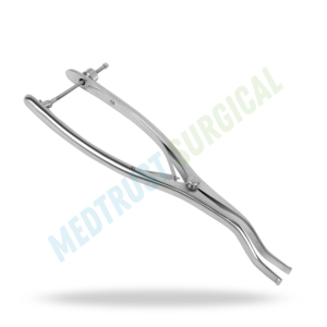 Écarteur de lamelles offset avec broche de verrouillage, instrument chirurgical standard pour la colonne vertébrale - Product Image 3