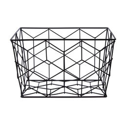 Panier à pain rond en fil de fer noir de petite taille pour la cuisine, idéal pour les restaurants - Product Image 2