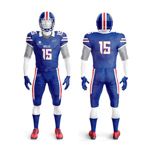 Ensemble d'uniformes de football américain bleu roi personnalisés en gros – Vêtements de football respirants pour adultes et jeunes – Fabricant OEM ODM - Product Image 4