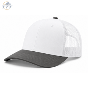 Casquette Trucker Marron et Blanche à 6 Panneaux Personnalisée en Gros – Casquette Snapback Brodé en Maille de Haute Qualité - Product Image 1