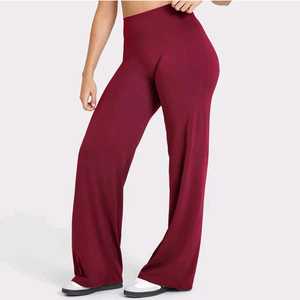 Women High Waisted No Front Seam <b>Flare</b> Yoga Pants Wide Leg Straight Fit Workout Outdoor Sports <b>Legging</b> Quick dry for gym workout - Product Image 4