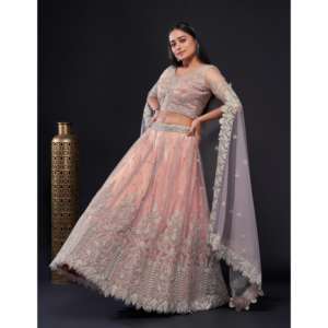 Lehenga Choli de créateur Dori & Sequence Work pour les fêtes ou les demoiselles d'honneur, tenue de mariage élégante - Product Image 1