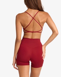 Women's Vintage Collarless Bra Shorts Set-SpandexCotton Solid Pattern Button Knee Length Short <b>Tops</b> Summer Fashion - Product Image 2