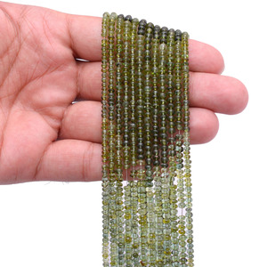 Cuentas redondas lisas de turmalina AAA de 3mm-4mm, turmalina verde natural multicolor, piedras semipreciosas sueltas para la fabricación de joyería. - Product Image 6