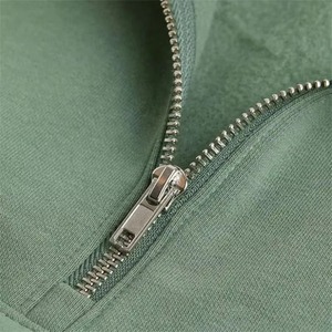 Sudadera con media cremallera para hombre – Sudadera oversize de algodón polar estilo urbano, peso pesado, corte relajado, con cremallera de cuarto y bolsillo canguro - Product Image 5