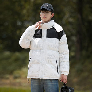 เสื้อแจ็คเก็ตผ้าใบกันน้ำบุใยโพลีเอสเตอร์สำหรับผู้ชาย แบบสั่งทำพิเศษ พร้อมส่งแบบ DDP สำหรับฤดูหนาว - Product Image 3