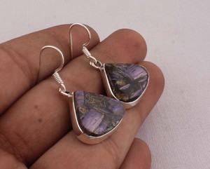 Wholesale Natural Jasper 925 <b>Sterling</b> <b>Silver</b> <b>Dangle</b> <b>Earrings</b> Earthy Pattern Gemstone Drop <b>Earrings</b> High Quality Jewelry - Product Image 3