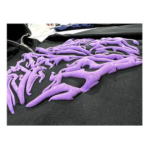 เสื้อฮู้ดพิมพ์ลาย DTF DTG ประดับเพชรเทียม สำหรับผู้ชาย สไตล์สตรีทแวร์ ทรงโอเวอร์ไซส์ แฟชั่นเสื้อฮู้ดแบบสวมหัว ผ้าฝ้ายคุณภาพพรีเมียม - Product Image 4