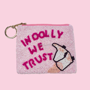 Porte-monnaie perlé à la main FUN avec fermeture magnétique, motif dollar, pochette portefeuille, cadeau fait main pour elle, femme, pliable, taille personnalisée - Product Image 4