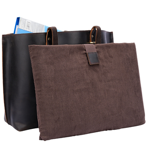 Bolso Tote de Cuero Genuino para Mujer, Cierre de Cremallera, Correa de Hombro Ajustable, Asas Suaves, Bolsillo Interior, para Gimnasio y Uso al Aire Libre - Product Image 1